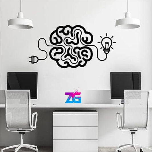 Charge Your Brain Office Wall Design Stickers Zecor Gallery