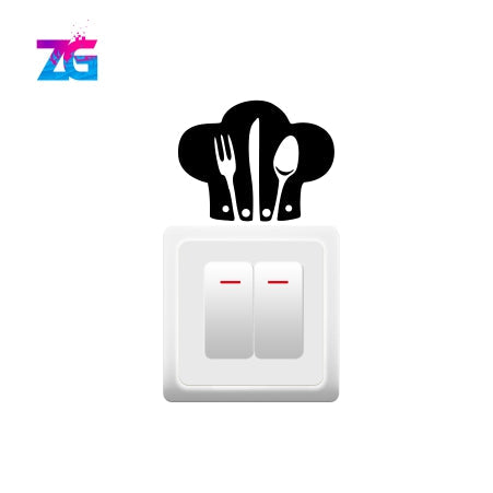 Chef Cap Switch Board Sticker Zecor Gallery