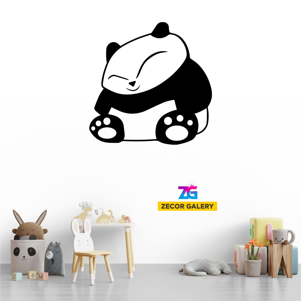 Lazy Panda Kids Room Wall Sticker Zecor Gallery