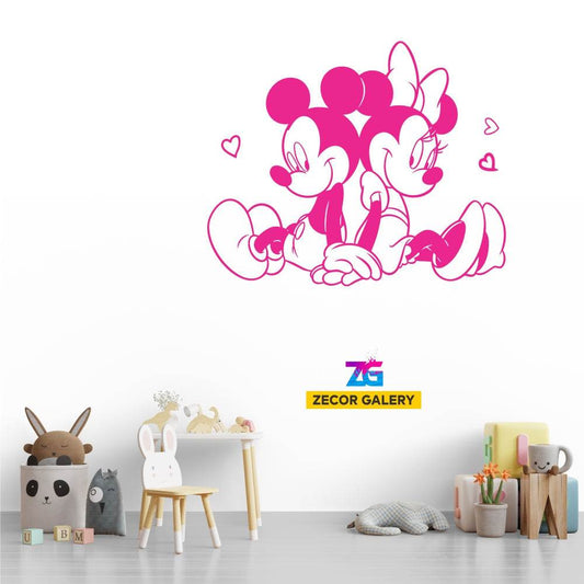 Mickey Mouse Wall Sticker Minnie Together Kids Room Zecor Gallery