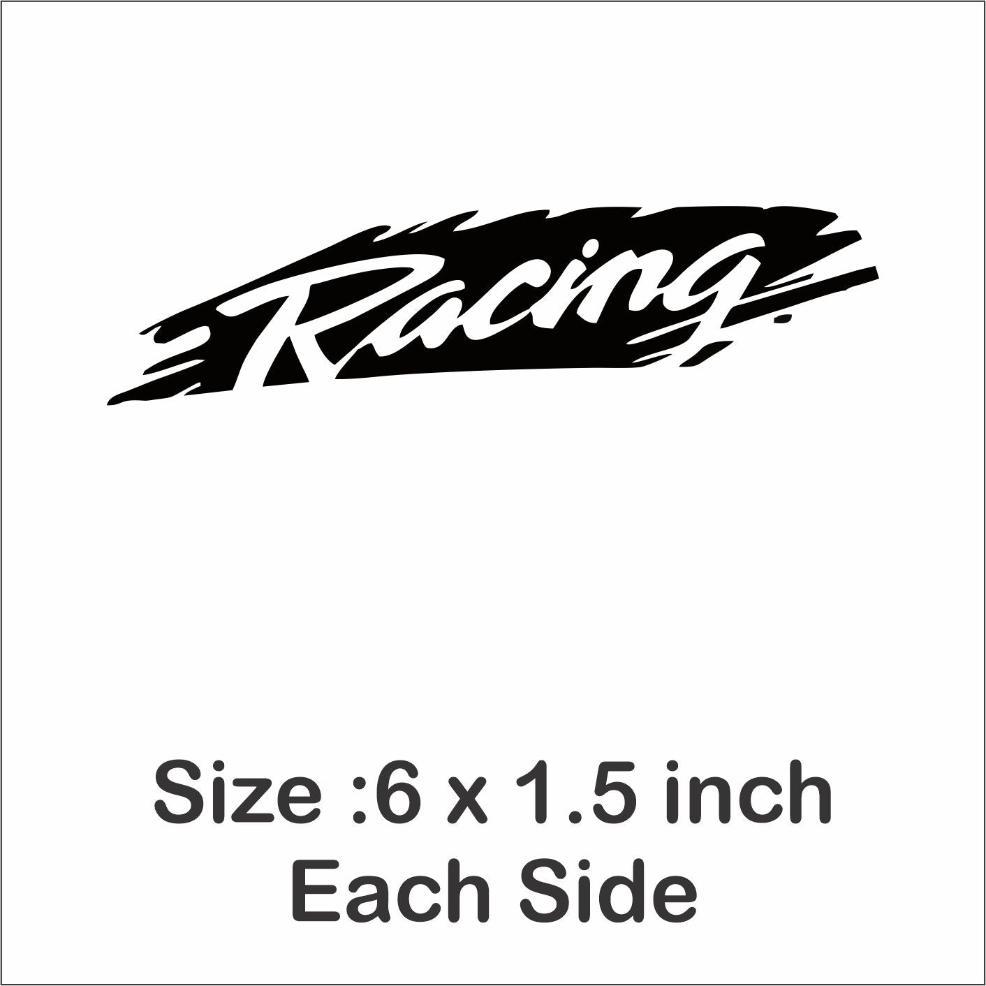 Racing Logo Car Sticker Side Mirror | PAIR Zecor Gallery