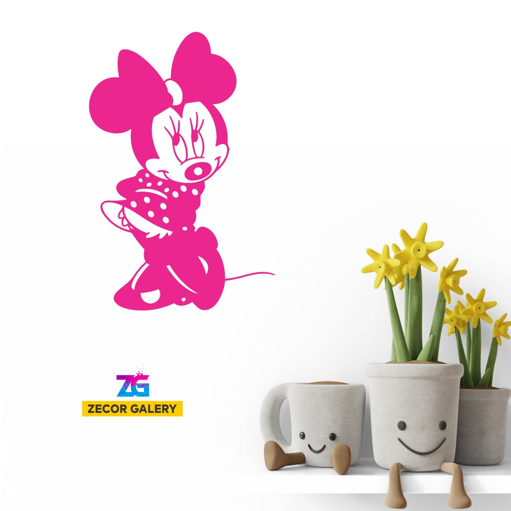 Shy Minnie Kids Room Wall Sticker Zecor Gallery