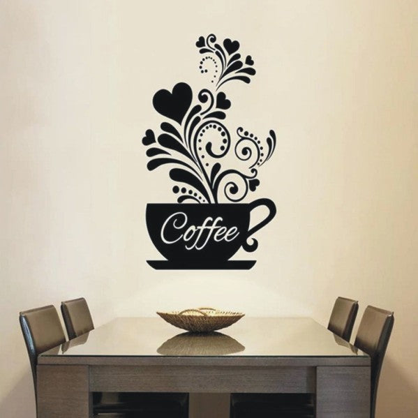 Creative Coffee Cup Wall Sticker Zecor Gallery
