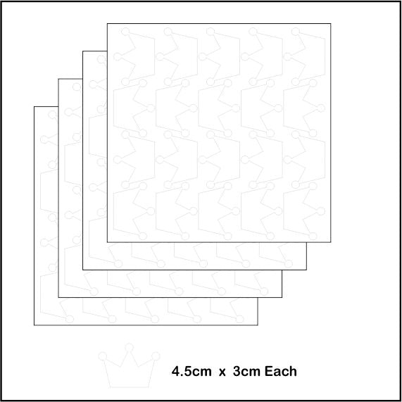 Pack Of 100 Crown Stickers - Kids Room Decoration Zecor Gallery