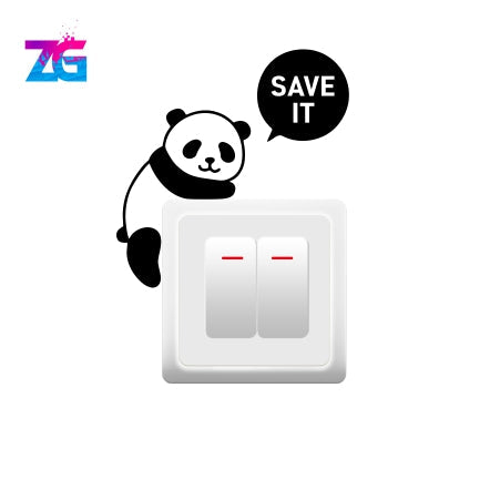 Save Energy Switch Board Wall Sticker Zecor Gallery