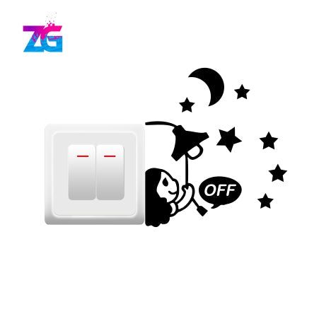 Save Electricity Switch Board Wall Sticker Zecor Gallery