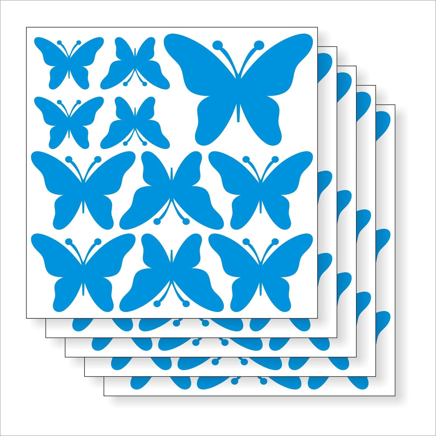 Pack Of 55pcs Of Butterfly Stickers - Kids Room Decoration Zecor Gallery