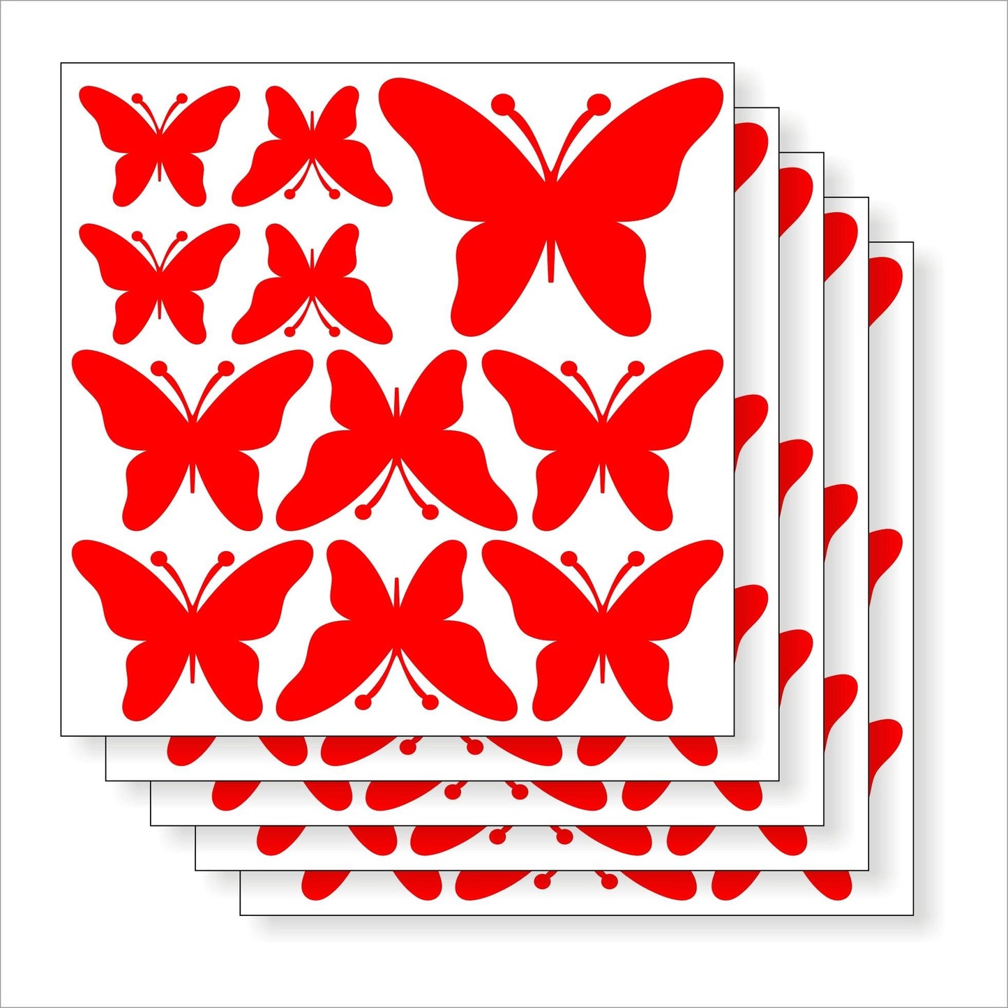 Pack Of 55pcs Of Butterfly Stickers - Kids Room Decoration Zecor Gallery