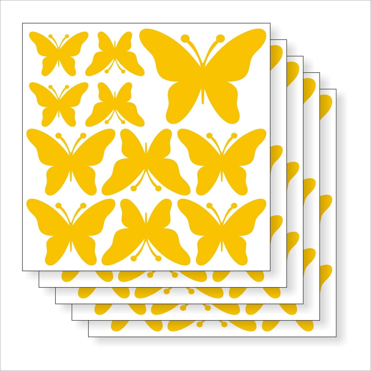 Pack Of 55pcs Of Butterfly Stickers - Kids Room Decoration Zecor Gallery
