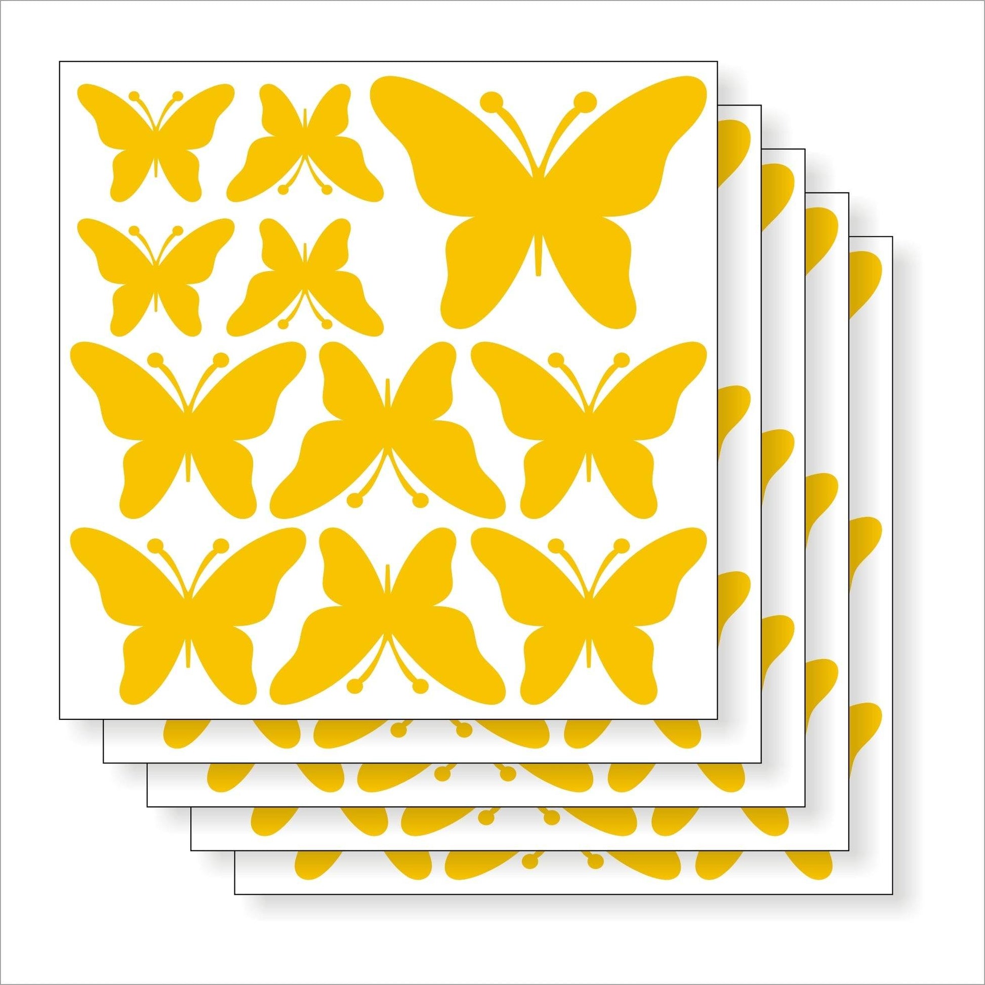 Pack Of 55pcs Of Butterfly Stickers - Kids Room Decoration Zecor Gallery