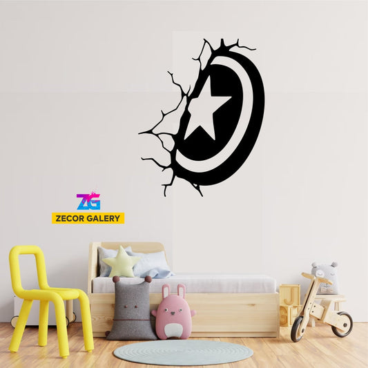 Captain America Shield Kids Room Wall Sticker