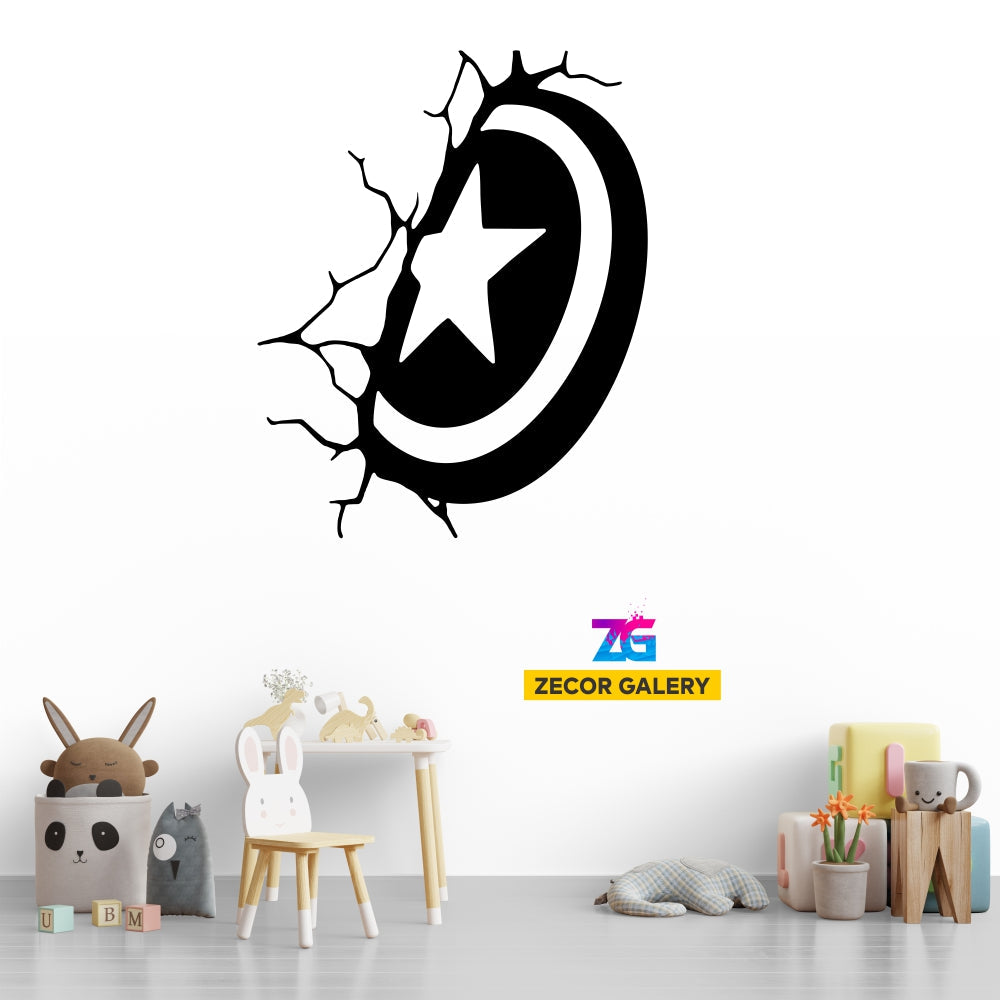 Captain America Shield Kids Room Wall Sticker