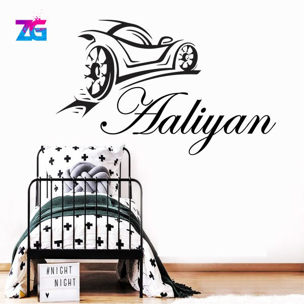 Custom Name Wall Sticker | Formula 1 Design