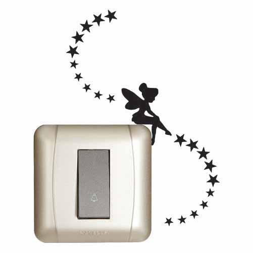 Fairy with Stars Switch Board Sticker