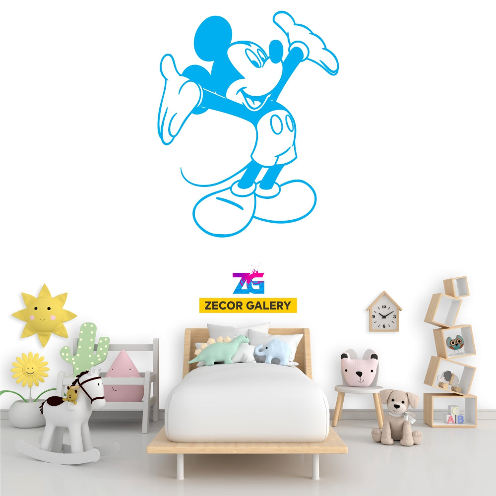 Vinilo decorativo habitación infantil mickey feliz