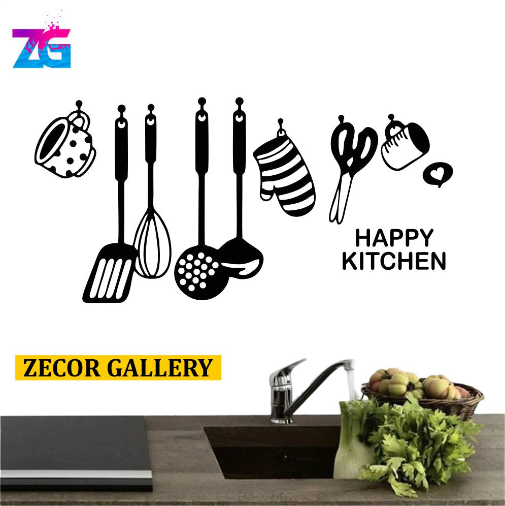 Happy Kitchen Tool Wall Sticker