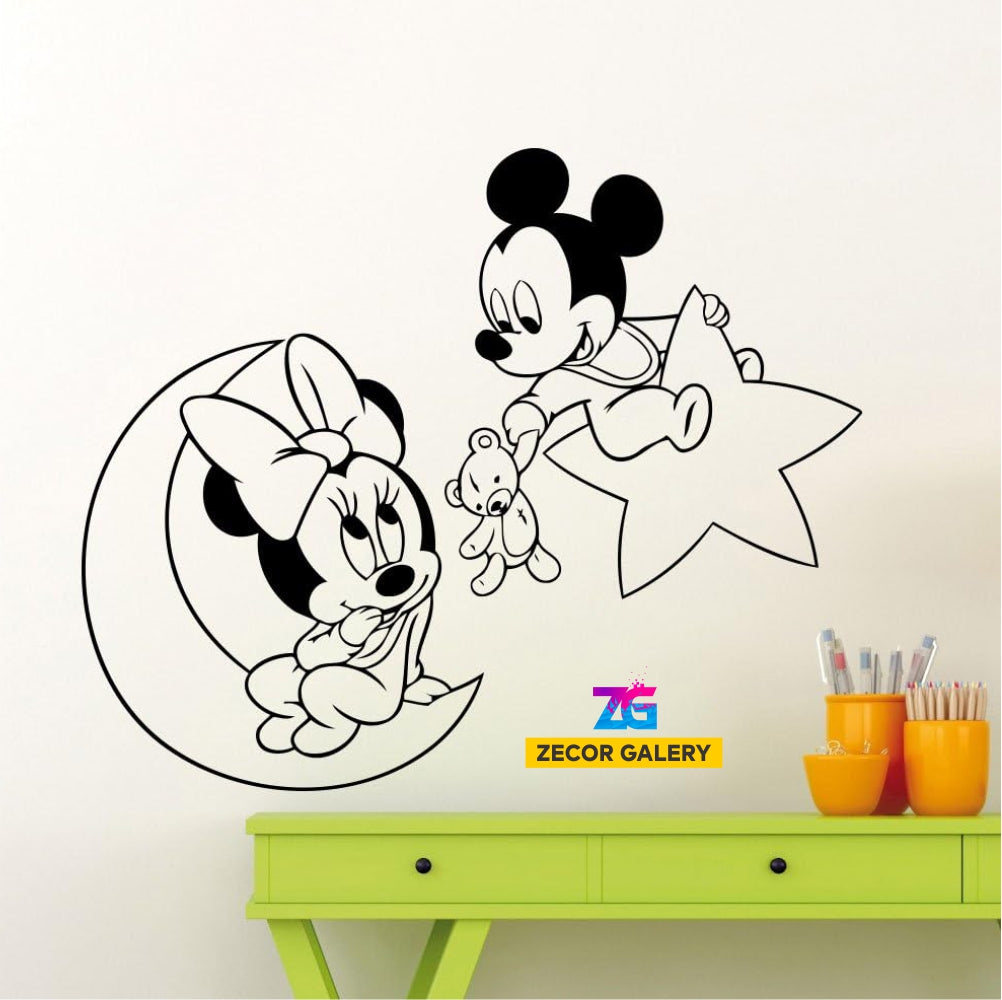 Vinilo decorativo habitación infantil Mickey Minnie Together