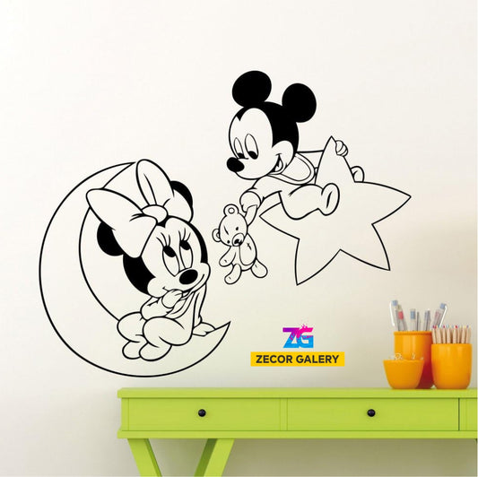 Mickey Minnie Together Kids Room Wall Sticker