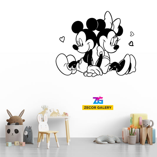 Mickey Minnie Together Kids Room Wall Sticker