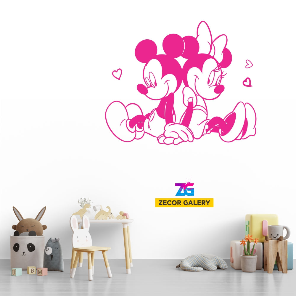 Mickey Minnie Together Kids Room Wall Sticker