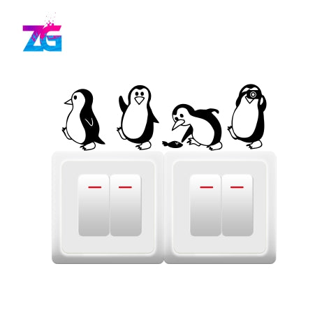 Tablero de interruptores Penguin Merch Pegatina