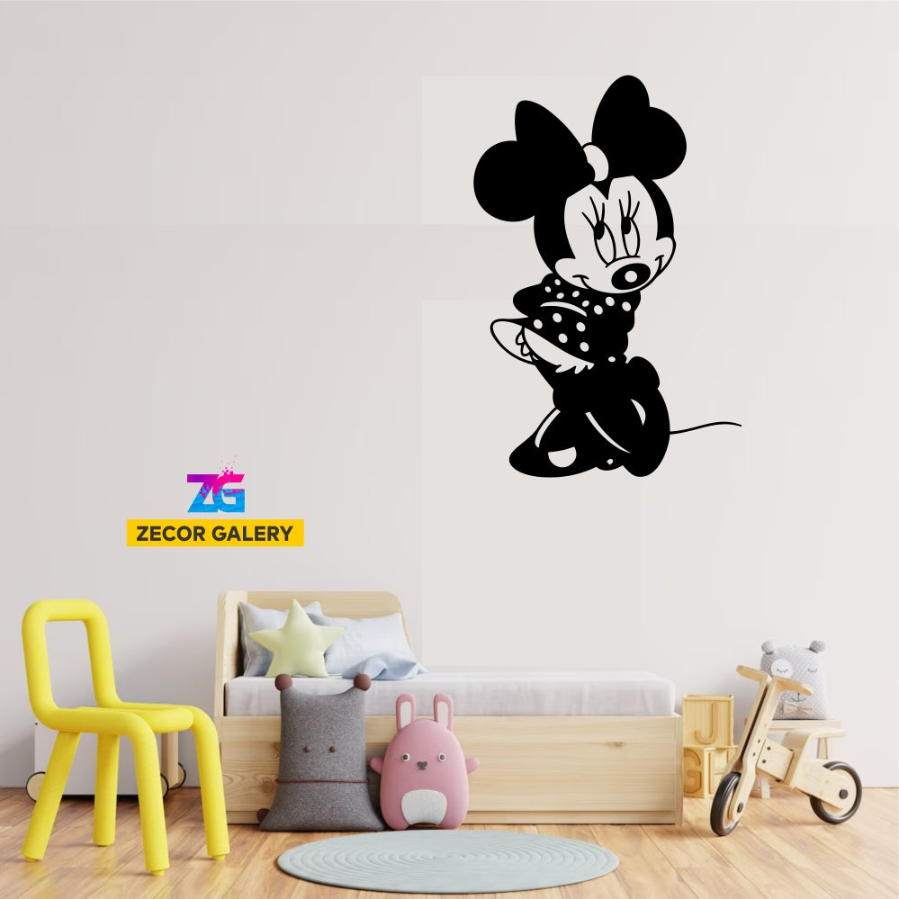 Vinilo decorativo habitación infantil Minnie tímida