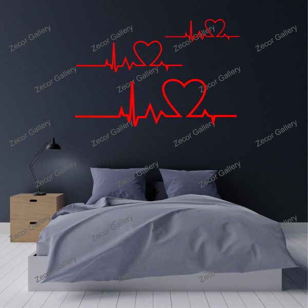 Vinilo decorativo 3 latidos del corazón para dormitorio