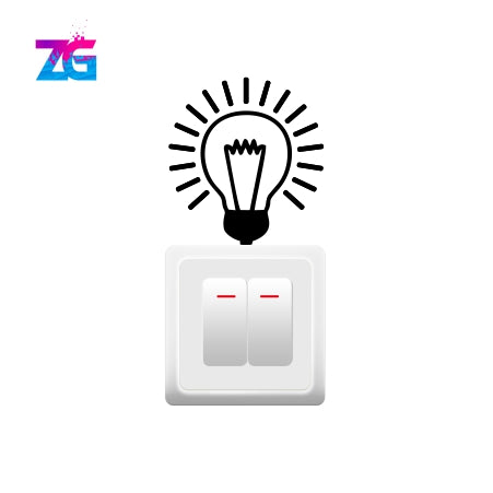 Energy Bulb Switch Board Wall Sticker