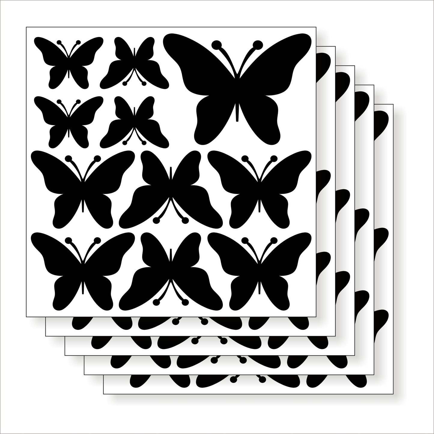 Pack Of 55pcs Of Butterfly Stickers - Kids Room Decoration