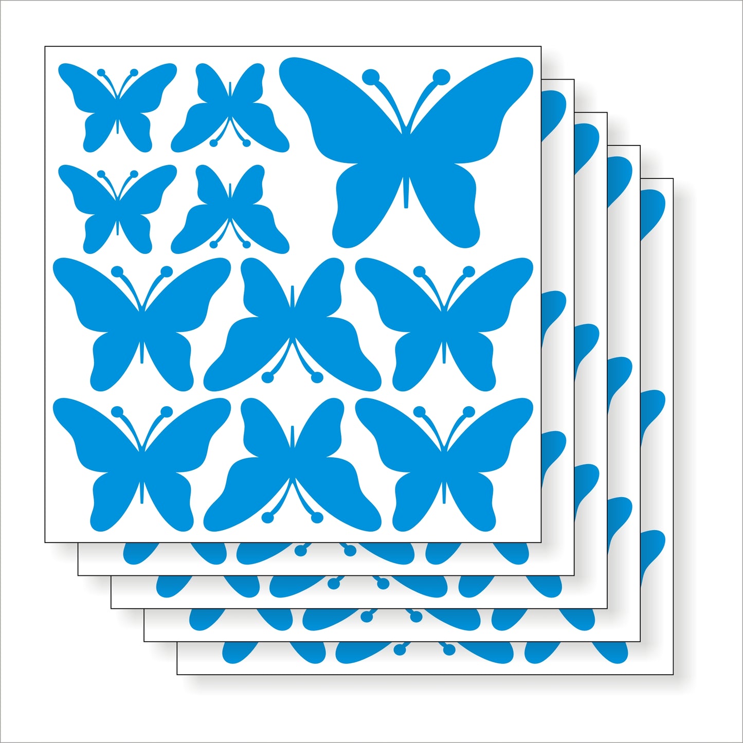 Pack Of 55pcs Of Butterfly Stickers - Kids Room Decoration