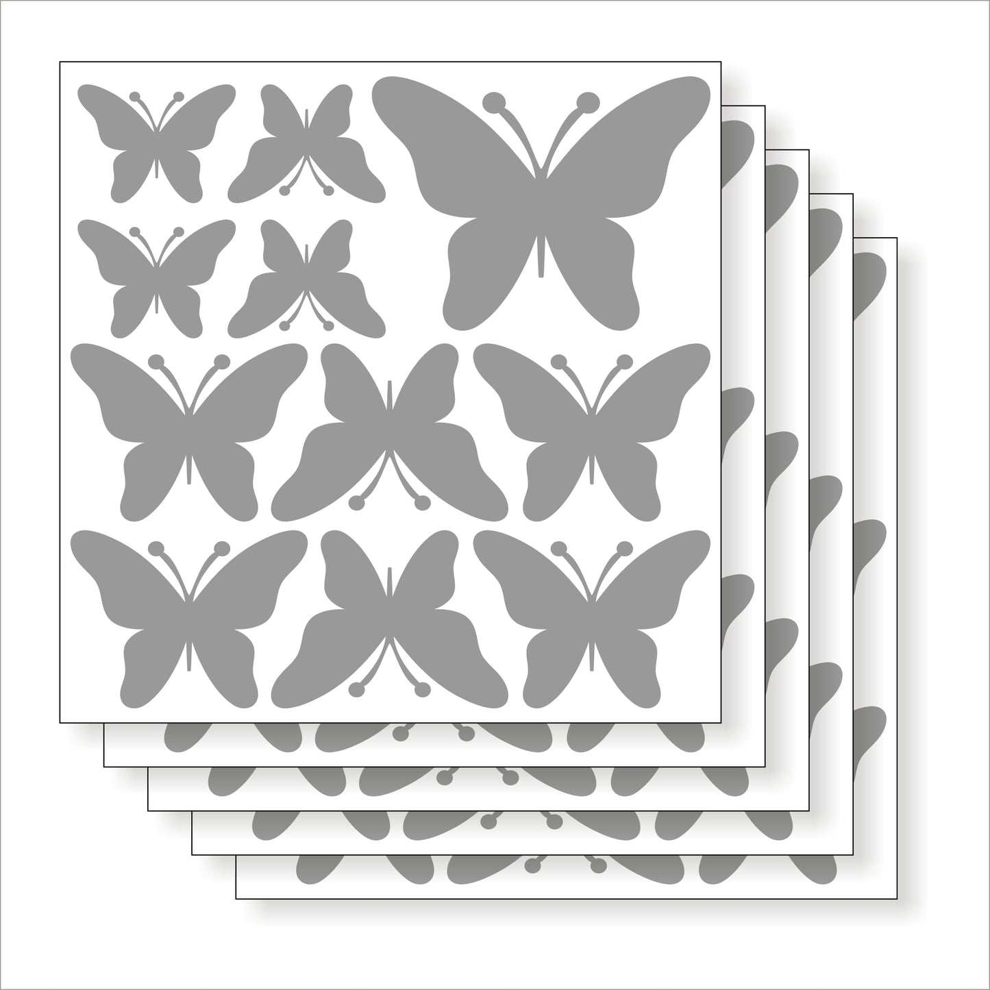 Pack Of 55pcs Of Butterfly Stickers - Kids Room Decoration