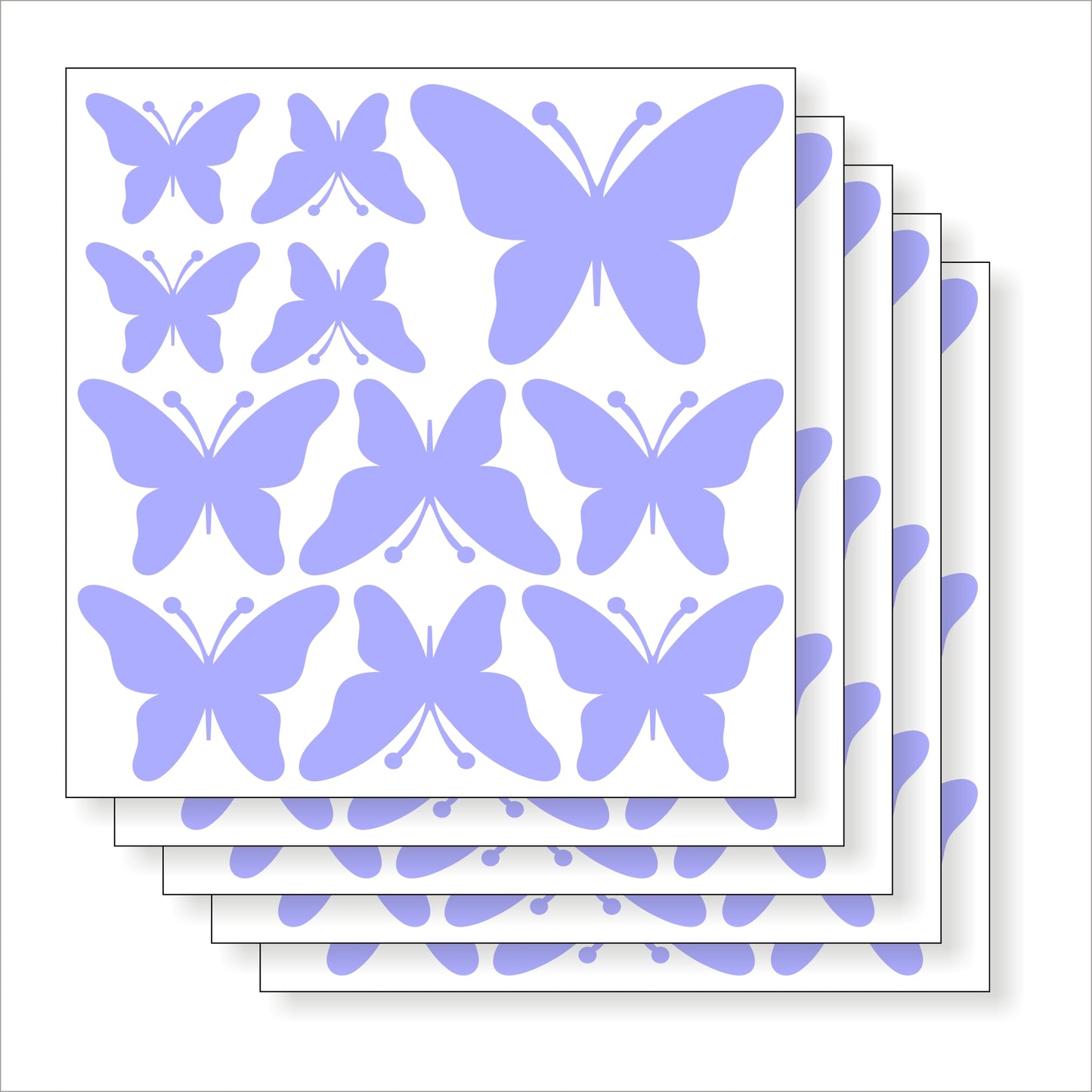 Pack Of 55pcs Of Butterfly Stickers - Kids Room Decoration