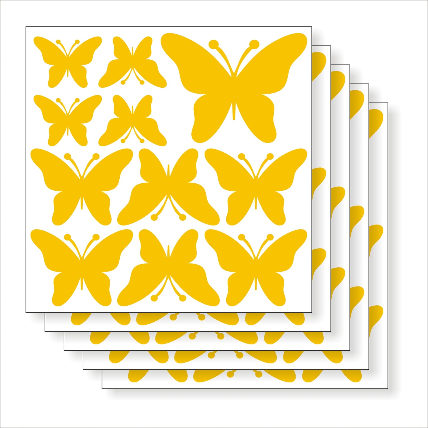 Pack Of 55pcs Of Butterfly Stickers - Kids Room Decoration