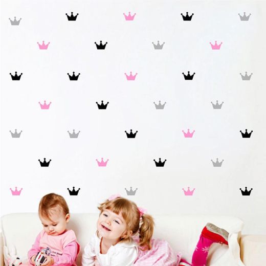 Pack Of 100 Crown Stickers - Kids Room Decoration