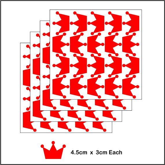 Pack De 100 Pegatinas De Coronas - Decoración De Habitaciones Infantiles