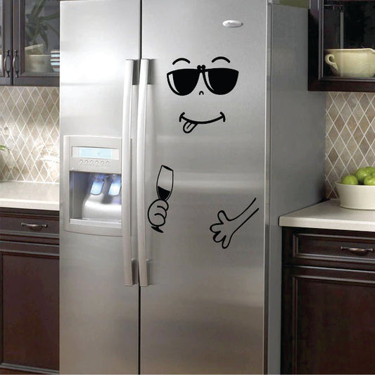 Cool Glasses Happy Faces Kitchen Fridge Refrigerator Sticker | Refrigerator Stickers