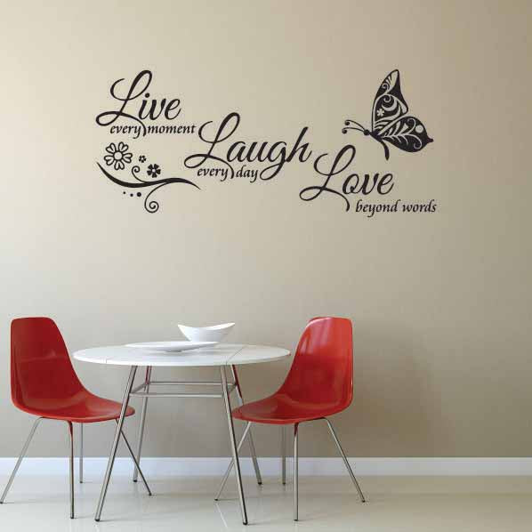 Live Every Moment Living Room Modern Wall Sticker