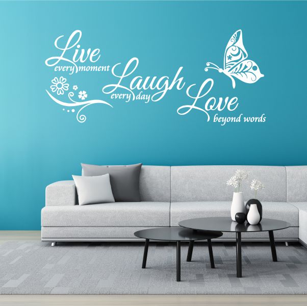 Live Every Moment Living Room Modern Wall Sticker