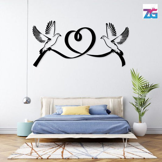 Love Birds Romantic for Bedroom Wall Sticker