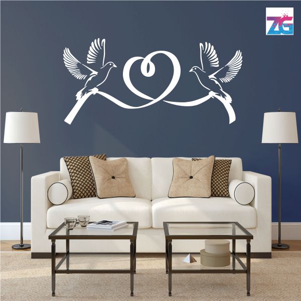 Love Birds Romantic for Bedroom Wall Sticker