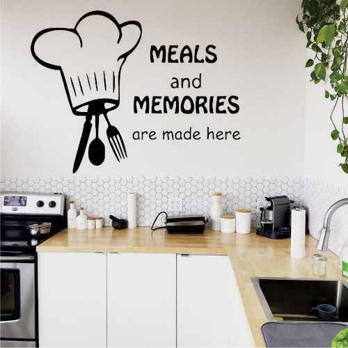 Meals & Memory Are Made Here - Kitchen Wall Sticker