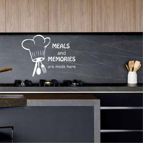 Meals & Memory Are Made Here - Kitchen Wall Sticker