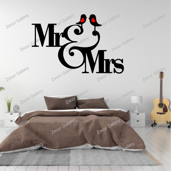 Mr. & Mrs. Bedroom Wall Decoration