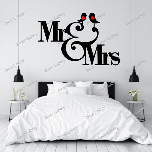 Mr. & Mrs. Bedroom Wall Decoration