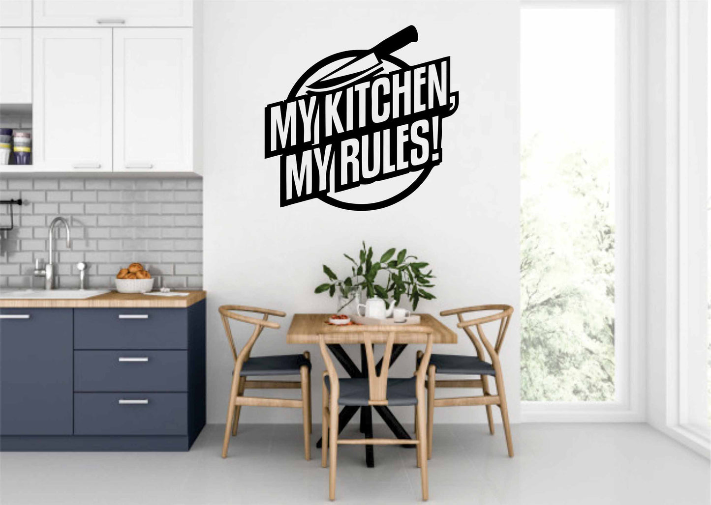 Delta My Kitchen My Rule Kitchen Wall Art Sticker - Kitchen Sticker