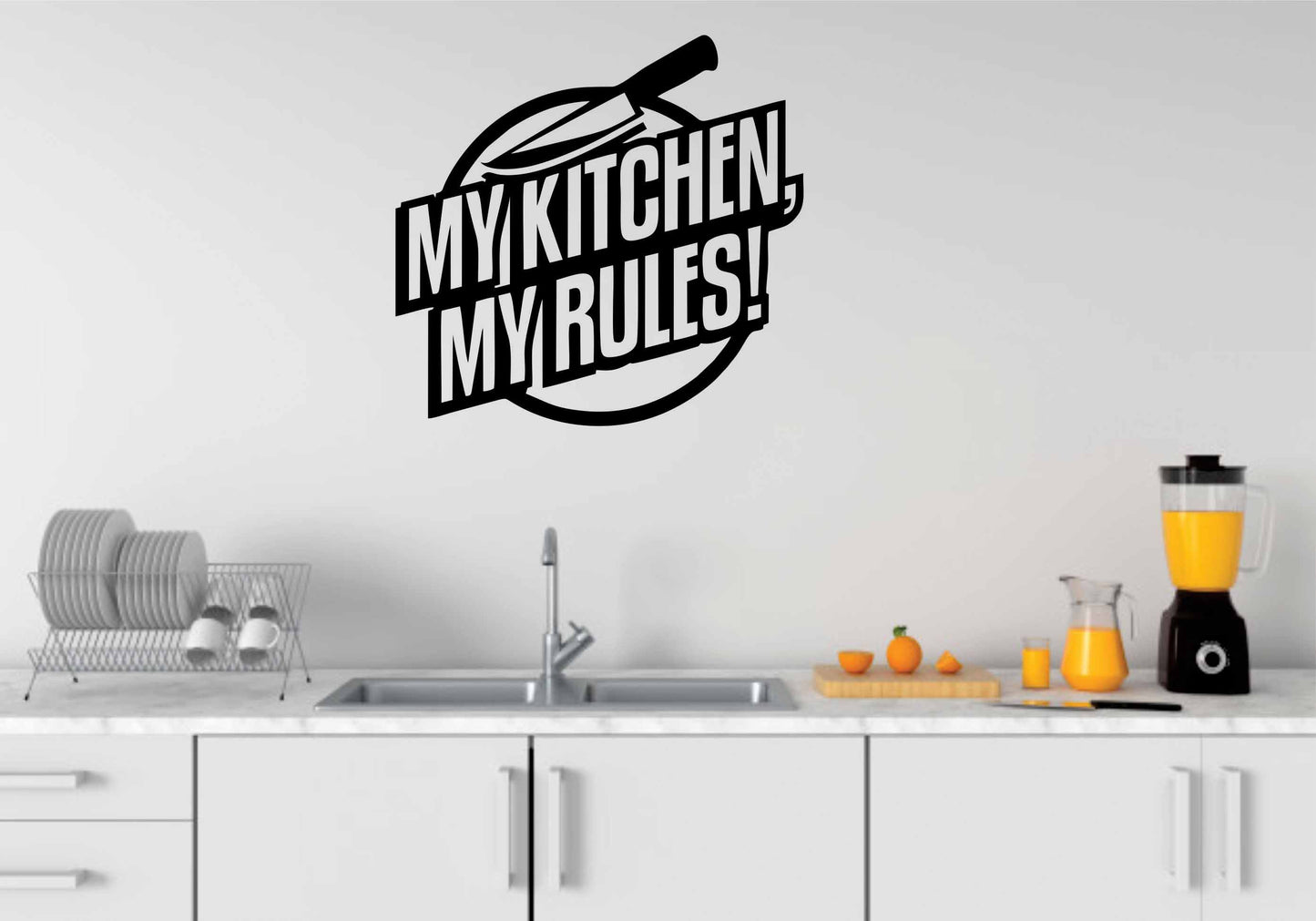 Delta My Kitchen My Rule Kitchen Wall Art Sticker - Kitchen Sticker