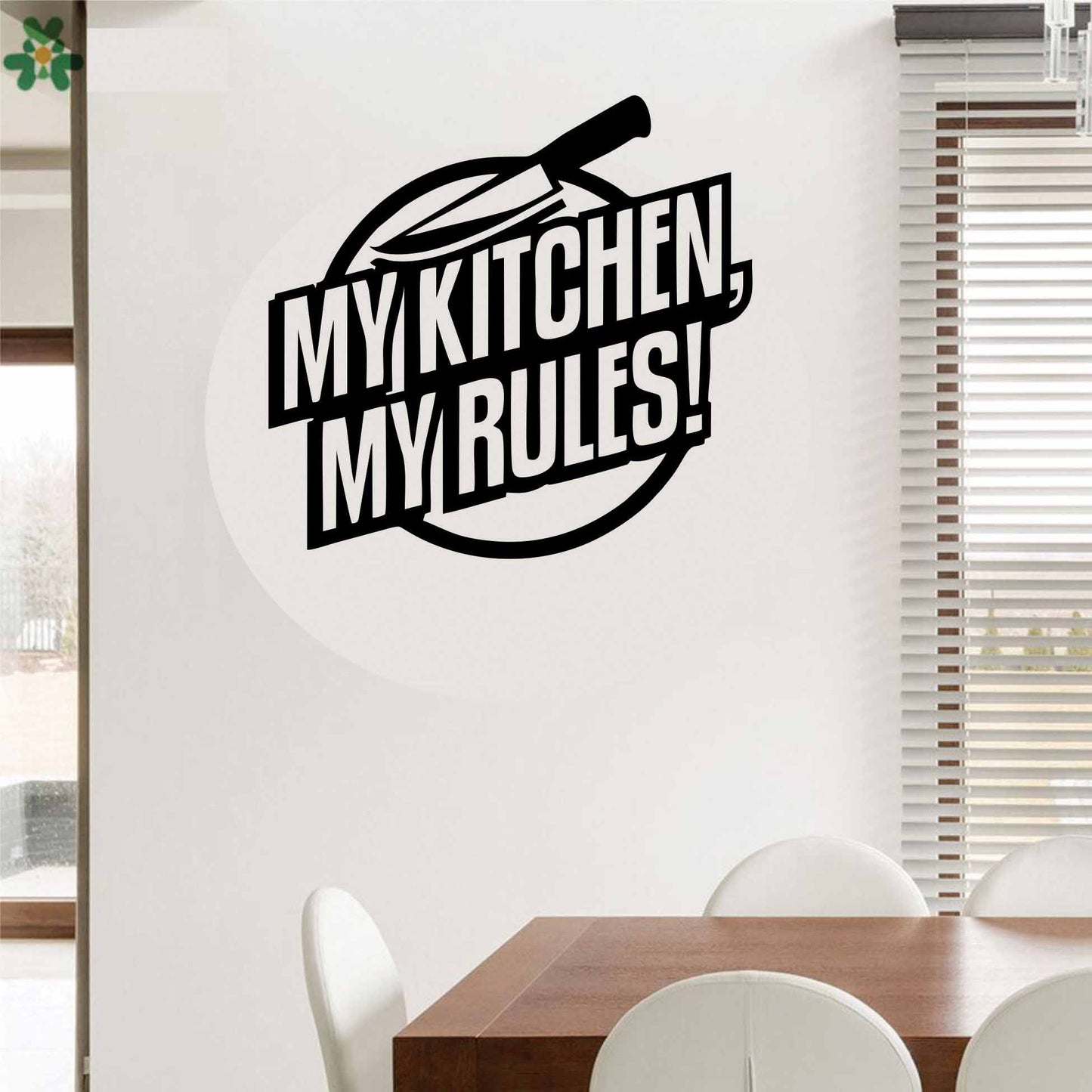 Delta My Kitchen My Rule - Adhesivo decorativo para pared, diseño de cocina