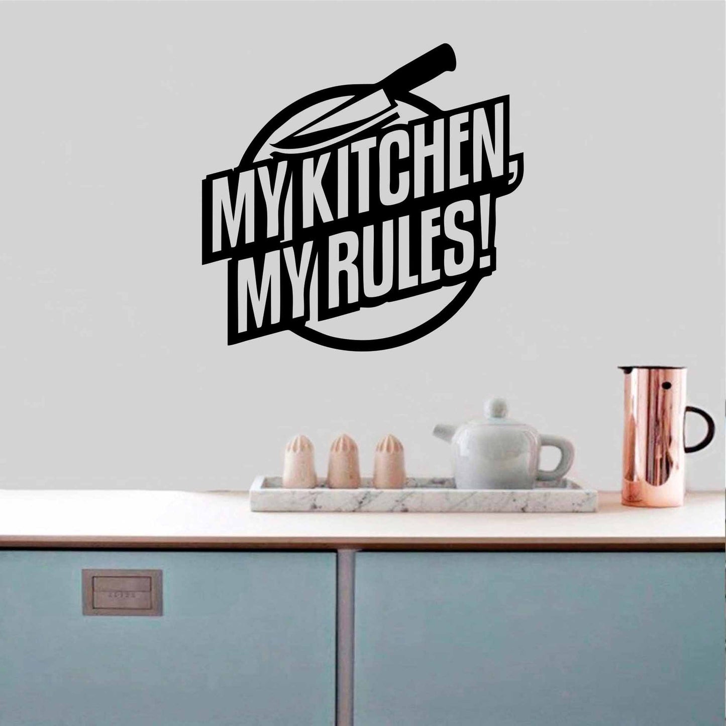 Delta My Kitchen My Rule - Adhesivo decorativo para pared, diseño de cocina