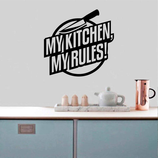 Delta My Kitchen My Rule Kitchen Wall Art Sticker - Kitchen Sticker
