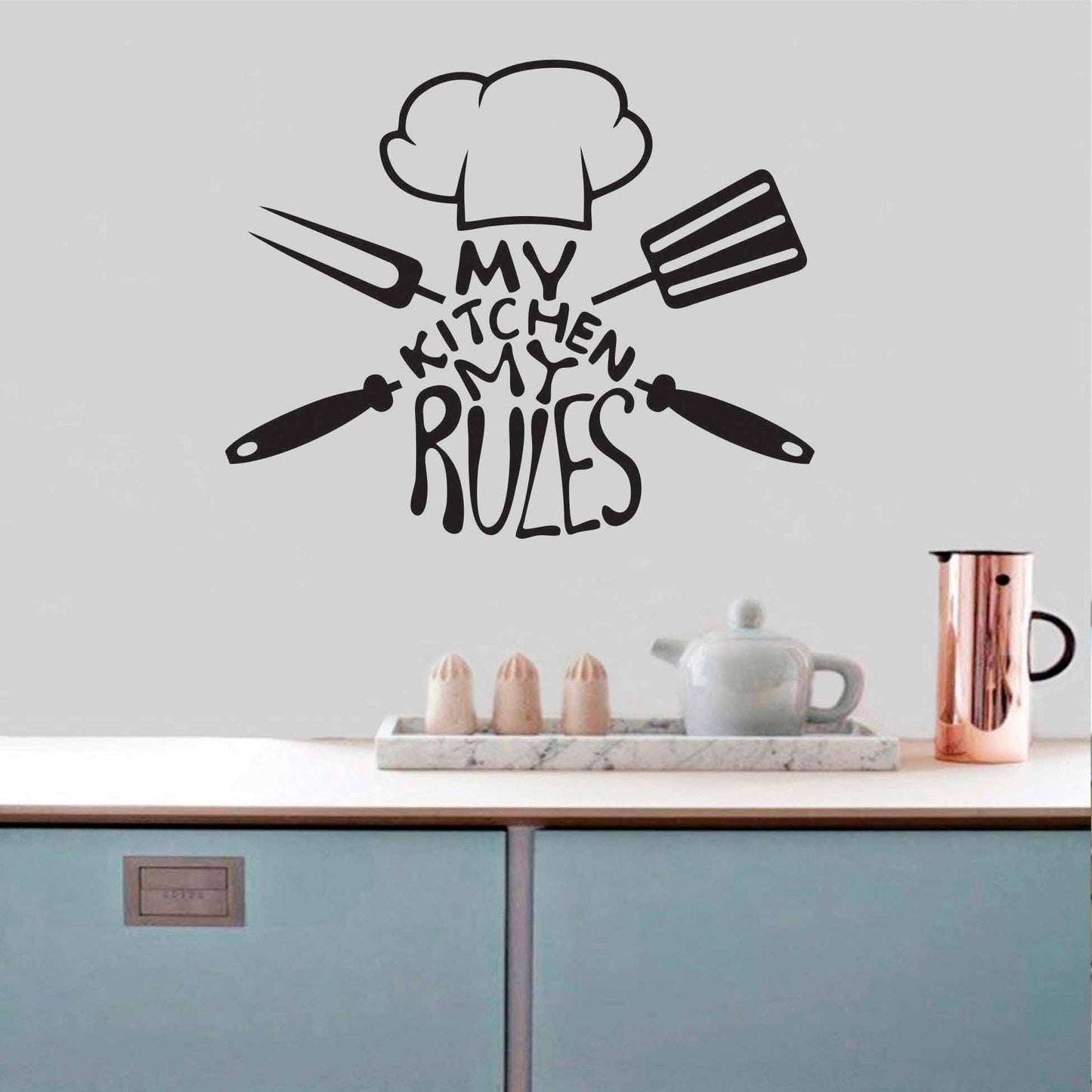 Chef Cap My Kitchen My Rule Kitchen Wall Art Sticker